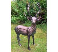 Inspirational Gifting Standing Stag Buck Ornament Cast From Aluminium in Bronze Inspirational Gifting Bronze
