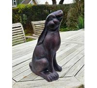 Inspirational Gifting Stargazing Hare Garden Sculpture Cast Iron Ornament - Cast Iron - Bronze - Sculpture