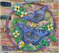Inspirational Gifting Wild Butterflies Wall Art Round Screen Plaque
