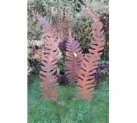 Inspirational Gifting Wonderful Set of 3 Rustic Giant Ferns Plant Stakes - up to 5ft tall