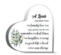 Inspirational Gifts 4x4 Inch - In Memory Of Loved One Condolence Gift Sympathy Gift Memorial Gifts For Loss Of Mother Desk Decor Acrylic Heart Plaques Sign Keepsake Gifts