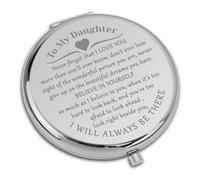 Inspirational Gifts for Daughters Compact Mirror for Daughter Stepdaughter Daughters Birthday Gift from Mum Dad Encouragement Graduation Gift Travel Makeup Mirror for Bonus Daughter Granddaughter