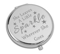 Inspirational Gifts for Girls Travel Compact Pocket Makeup Mirror Motivational Graduation Gifts for Daughter Friends Encouragement Christmas Birthday Presents for Colleague Folding Mini Pocket Mirror