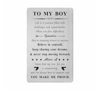 Inspirational Gifts for Son - Laser Engraved Son Wallet Card from Mum & Dad