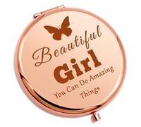 Inspirational Gifts for Women Butterfly Lover Compact Makeup Mirror for Daughter Friends Encouragement Present Spiritual Folding Makeup Mirror for Coworker Bff Bestie Christmas Birthday Present