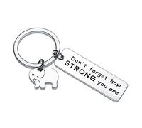 Inspirational Gifts for Women Elephant Keyring Motivational Keyring | Inspirational Keyring Don't Forget How Strong You are Key Ring Encouragement Gift Birthday Graduation Gifts Cheer Up Gift