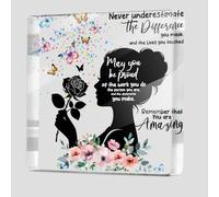 Inspirational Gifts for Women Friends Birthday, Flower Butterfly Acrylic Sign Thank You Gifts for Coworker, Appreciation Gift, Farewell Gift for Friends Female Nurse Teacher Counselor Boss Lady Sister