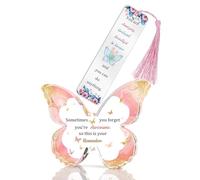 Inspirational Gifts for Women Girls Birthday Gift for Best Friends Sister Cousin Niece Besties Daughter Wife Personalised Acrylic Butterfly Plaques Bookmarks Set Flower Encourage Keepsake Colleagues
