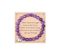 Inspirational Gifts for Women, Heart Charm Pink Elastic Beads Relaxation Chakra Bracelet Gifts Positive Affirmations Graduation Get Well Soon Gifts Birthday Christmas Mothers day Valentines for Her, M