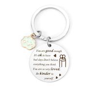 Inspirational Gifts For Women,Inspirational Gifts,"You Are Good Enough,It'S Ok To Have Bad Days"Gift,Christmas Gifts,Friend Keyrings For Women,Keychain Gifts For Her Women Girls Sister Best Friends