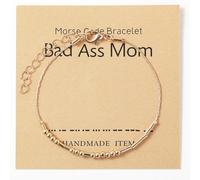Inspirational Gifts for Women, Morse Code Bracelets For Women And Men, Motivational Courage Perfect For Birthday, Christmas, Valentine's Day, Mother's Day Gift, L, Zinc, no gemstone