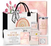 Inspirational Gifts for Women, Motivational Gifts Encouragement Gifts Cheer Up Christmas Birthday Gift with Positive Affirmations Little Reminders Tote Bag for Her Sister Best Friend Coworker Pink