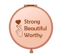 Inspirational Gifts for Women Small Compact Travel Mirror Inspirational Quotes Motivational Gifts for Women Portable Folding Makeup Mirror Encouragement Gifts for Her Birthday Gifts for Women Friends