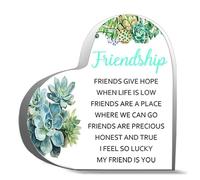 Inspirational Gifts Friendship Friends Give Hope When Life Is Low Acrylic Plaque Decorative Signs Heart Keepsake Gifts For Friends Family Desk Decor 4x4inch
