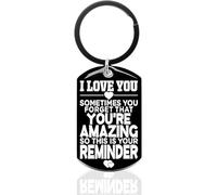 Inspirational Gifts Keyring Somtimes You Forget You Are Amazing Gifts for Boyfriend Girlfriend Husband Wife Him Her Valentines Birthday Keyrings I Love You Small Gifts for Men Women Friend Bestie