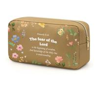 Inspirational Gifts with Bible Makeup Bag Verse Prayers Gifts Spiritual Present for Women Christmas Birthday Present for Mom,Sister,Friend Cosmetic Bag Bible Verse Encouragement Pouch Religious Pouch