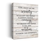 Inspirational God Grant Me The Serenity Poster Canvas Wall Art for Home Office Living Room Decor Rustic Farmhouse Serenity Prayer Sign Canvas Print Christian Wall Art Ready to Hang Decoration Gifts
