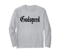 Inspirational GOD Speed Unique Black Text Graphic Design Long Sleeve T-Shirt