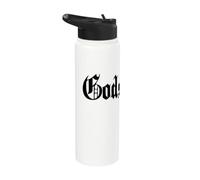 Inspirational GOD Speed Unique Black Text Graphic Design Stainless Steel Insulated Water Bottle
