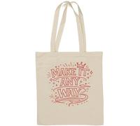 Inspirational Hand Lettering Design Natural Cotton Tote Bag White