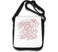 Inspirational Hand Lettering Design Shoulder Bag White
