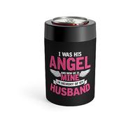 Inspirational He's My Angel Bereaving Wives Memorial Loss Uplifting Sayings Line Can Holder 12oz