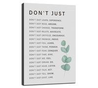 Inspirational Home Wall Decor Don't Just Inspiring Posters Motivational Canvas Wall Art Framed Paintings for Office Living Room Wall Decorations Pictures Prints Artwork Wall Decor<12 x 18 inch>