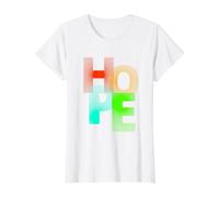 Inspirational Hope Lettering, Elegant Minimal Design, Jesus Value Graphic T-Shirt, Women, White, XS
