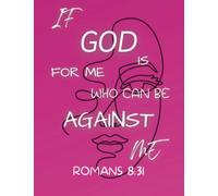 Inspirational Journal - Romans 8:31 - If God Is For Me/Light Pink/Abst - 8.5 X 11 w/100 Ruled Pages, Large Softcover