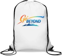 Inspirational Journey Beyond Limits Gym Sack Casual Drawstring Bag White