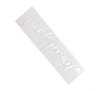 Inspirational Just Pray Safe Driving Sticker for Auto Rearview Mirror, Vinyl Decal Designed for Long Term Outdoor Use on Vehicles (Gradient)