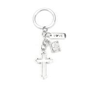 Inspirational Keychain with Cross and Bible Pendant for Good Friend Birthday Gifts, Thank You Gifts for Women, Travel Essentials Women, Friendship, Girlfriend, Boyfriend Birthday Gifts