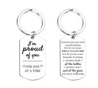 Inspirational Keyring Sobriety Gifts for Women Men AA Sobriety Gifts AA Recovery Gifts Alcohol Addiction Recovery Present For Friends