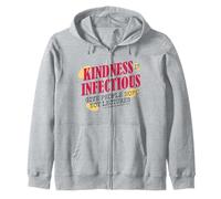 Inspirational Kindness Poetic Quote Positivity Typography Zip Hoodie