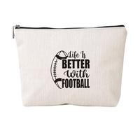 Inspirational Letters Print Imitation Linen Makeup Bag Organizer Practical Cosmetics Toiletries Pouches for Travel Use Women Cosmetics Bag