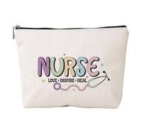 Inspirational Letters Print Imitation Linen Makeup Bag Organizer Practical Cosmetics Toiletries Pouches for Travel Use Women Cosmetics Bag