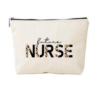 Inspirational Letters Print Imitation Linen Makeup Bag Organizer Practical Cosmetics Toiletries Pouches for Travel Use Women Cosmetics Bag