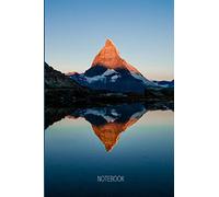 Inspirational lined notebook - Matterhorn mountain: Travel journal | Planner | Mountain lovers | 110 pages | 6 x 9 in