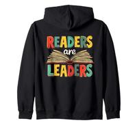 Inspirational Literacy Readers Are Leaders Motivational Zip Hoodie