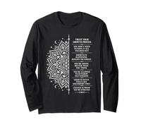 Inspirational Mandala Spiritual Growth Mindset Affirmation Long Sleeve T-Shirt