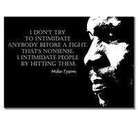 Inspirational Mike Tyson #3 A2 Unframed Boxer Black and White Quote Poster Motivation Plan Be Strong Photo