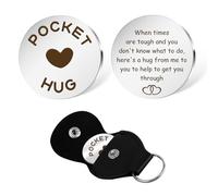 Inspirational Motivational Emotional Support Gifts for Women Men,Pocket Hug Keyring - Long Distance Relationship Gifts Keepsake,Thoughtful Gifts for Cancer Patients Friend
