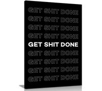 Inspirational Motivational Get Shit Done Canvas Wall Art Picture Print Home Decor (18x12in)