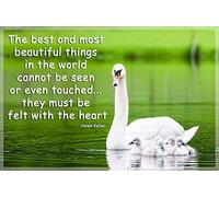 Inspirational Motivational Happiness Fridge Magnet Gift - Helen Keller Quote