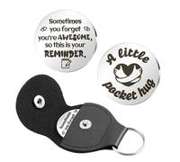 Inspirational Motivational Keychain for Women - Sometimes You Forget You Are Awesome - Positive Gift for Friends, Sisters - Little Pocket Hugs - Valentine's Day