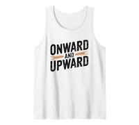 Inspirational Motivational, Onward and Upward Distressed Tank Top