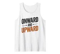 Inspirational Motivational, Onward and Upward Distressed Tank Top