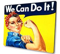 Inspirational Mouse pad, Small Computer Mouse pad for Wireless Mouse Non-Slip Rubber Mousepad with Design We Can Do It