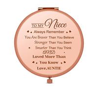 Inspirational Niece Gift Niece Gifts from Auntie to My Niece Makeup Mirror Encouragement Graduation Birthday Gift Christmas Mothers Day Wedding Gift for Girls Niece Motivational Gift from Aunt