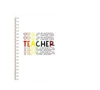 Inspirational Notebook 3pcs A5 Spiral Notebook Teach Love Inspire Rainbow Note Book Writing Pad Journal Teacher Life Day Gift Appreciation Floral Design(Color-8)